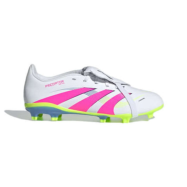 Adidas Football Kids Predator League Fold-Over Tongue Firm Ground Boots Cloud White / Lucid Pink / Lucid Lemon by Adidas - Heritage Style with comfort, quality and modern style