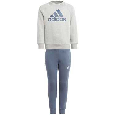 Adidas Kids Badge of Sport Jogger Set Medium Grey Heather Navy For:Boys, For:Girls, For:Kids, Type:Hoodies, Type:Jogging Bottoms
