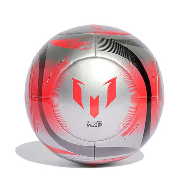 Adidas Messi Club Ball Silver Metallic / Lucid Red / Black by Adidas - Timeless Look with comfort, quality and modern style