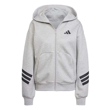 Adidas Womens Future Icons 3-Stripes Full-Zip Hoodie Medium Grey Heather by Adidas - Classic Footwear with comfort, quality and modern style