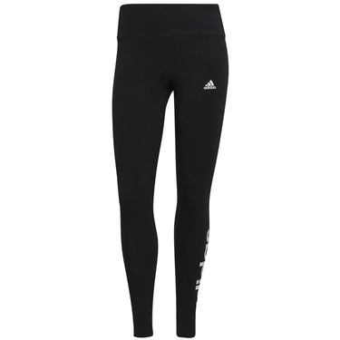 Adidas Womens Essentials High-Waisted Logo Leggings Black White For:Women, Type:Leggings