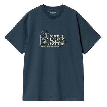 Carhartt WIP Mens S/S Stargazer T-Shirt Dusky Blue / Yellow by Carhartt - Modern Streetwear with comfort, quality and modern style