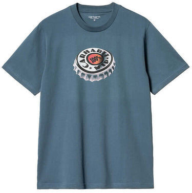 Carhartt WIP Mens Bottle Cap T Shirt Naval For:Men, Type:T-Shirts & Vests