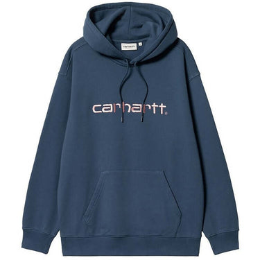 Carhartt WIP Womens Hooded Carhartt Sweatshirt Squid Glassy Pink For:Women, Type:Hoodies