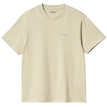 Carhartt WIP Womens Script Embroidery T Shirt Beryl Frosted Blue For:Women, Type:T-Shirts & Vests