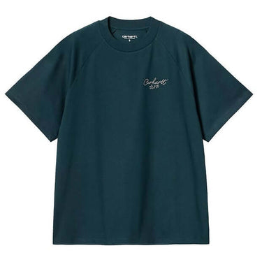 Carhartt WIP Womens S/S Signature T Shirt Duck Blue And White by Carhartt - Classic Footwear with comfort, quality and modern style