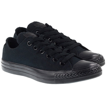 Converse Womens Shoes Ox Low Mono Black Canvas For:Women, Type:Trainers