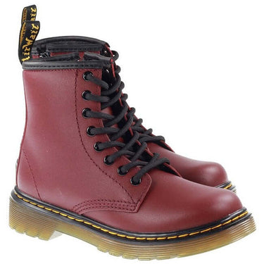 Dr Martens Shoes Kids 1460 Softy T Cherry Red For:Boys, For:Girls, For:Kids