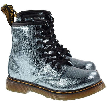 Dr Martens Shoes Kids 1460 Teal Crinkle Metallic For:Boys, For:Girls, For:Kids