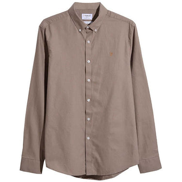 Farah Mens Brewer Long Sleeve Shirt Beige For:Men, Type:Shirts