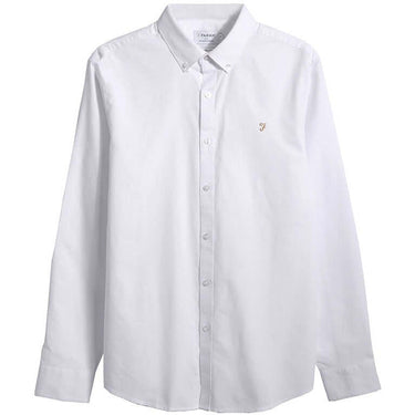 Farah Mens Brewer Long Sleeve Shirt White by Farah - Durable Design with comfort, quality and modern style