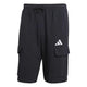 Adidas Men's Essentials Feel Cozy Cargo Shorts Black/ White