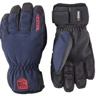 Hestra Juniors Ski Gloves Ferox Primaloft 5 Finger Navy For:Boys, For:Girls, For:Kids, Type:Ski Accessories, Type:Ski Gloves