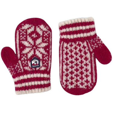 Hestra Kids Nordic Mitt Red Off White For:Boys, For:Girls, For:Kids, Type:Ski Accessories, Type:Ski Gloves