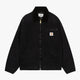 Carhartt WIP Mens OG Detroit Jacket Black, Stone washed