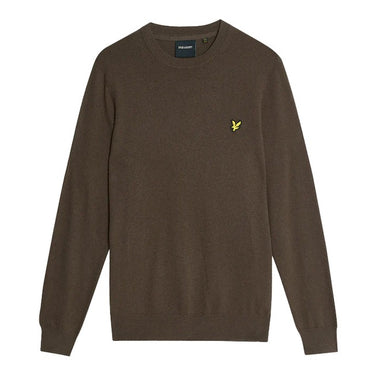 Lyle and Scott Mens Cotton Merino Crew Neck Jumper Espresso by Lyle And Scott - Classic Footwear with comfort, quality and modern style
