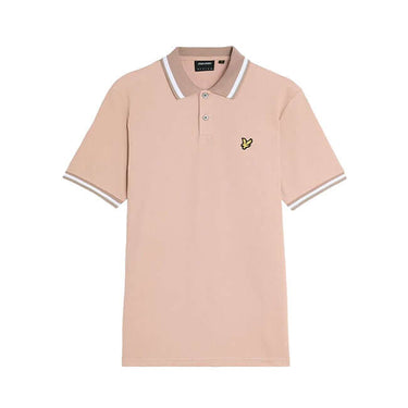 Lyle and Scott Mens Multi Tipped Polo Shirt Deep Tan / White / Oyster by Lyle And Scott - Classic Footwear with comfort, quality and modern style