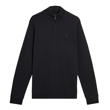 Lyle and Scott Mens Superfine Cotton 1/4 Zip Sweatshirt Jet Black by Lyle And Scott - Durable Design with comfort, quality and modern style