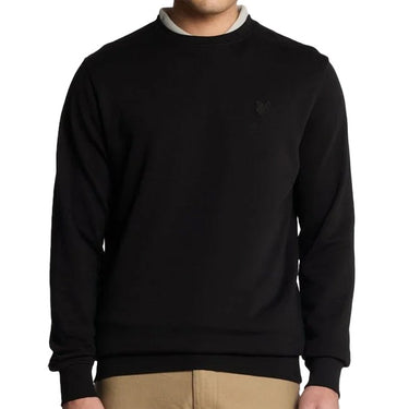 Lyle and Scott Mens Superfine Crew Neck Sweatshirt Jet Black by Lyle And Scott - Classic Footwear with comfort, quality and modern style