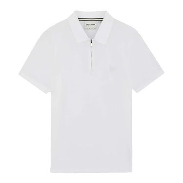 Lyle and Scott Mens Superfine Cotton Zip Polo Shirt White by Lyle And Scott - Timeless Look with comfort, quality and modern style