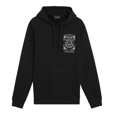 Lyle and Scott Mens Sunshine Inn Graphic Print Cotton Hoodie Jet Black by Lyle And Scott - Durable Design with comfort, quality and modern style
