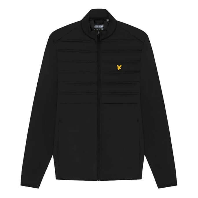 Lyle and Scott Mens Sports Hybrid Double Baffle Jacket Jet Black
