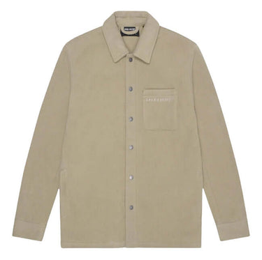 Lyle and Scott Mens Embroidered Fleece Overshirt Sage Uniform by Lyle And Scott - Heritage Style with comfort, quality and modern style