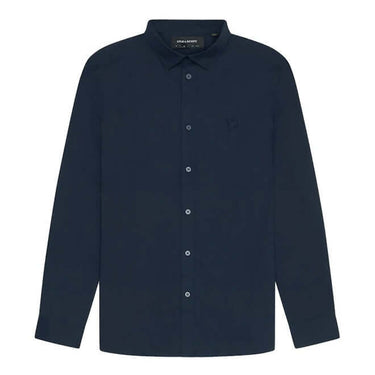 Lyle and Scott Mens Tonal Eagle Easy Care Poplin Shirt Dark Navy by Lyle And Scott - Classic Footwear with comfort, quality and modern style