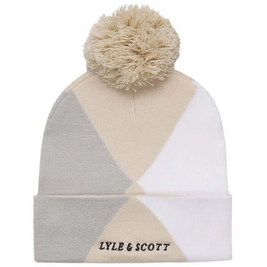 Lyle and Scott Accessories Argyle Bobble Beanie Cove For:Men, Type:Hats & Caps