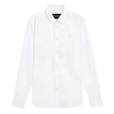 Lyle and Scott Mens Long Sleeve Slim Fit Poplin Tonal Eagle Shirt White by Lyle And Scott - Timeless Look with comfort, quality and modern style