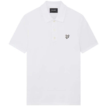 Lyle and Scott Mens Tonal Eagle Polo Shirt White For:Men, Type:Polo Shirts