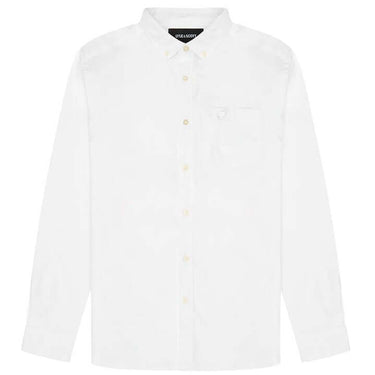 Lyle and Scott Mens Tonal Eagle Regular Fit Light Weight Oxford Shirt White For:Men, Type:Shirts