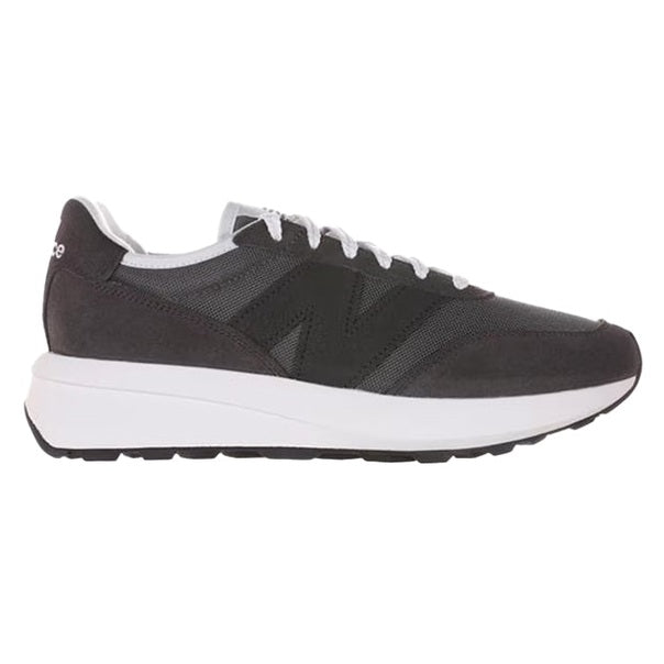 New Balance Mens Trainers 370 Black Cement with Castlerock