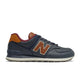 New Balance Trainers Mens 574 Navy with Classic Burgundy