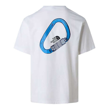 The North Face Unisex Explore Carabiner Relaxed T-Shirt White by North Face - Wardrobe Essential with comfort, quality and modern style