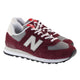 New Balance Trainers Mens 574 Burgundy with grey matter