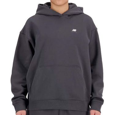 New Balance Womens Athletics French Terry Oversized Hoodie Blacktop For:Women, Type:Hoodies