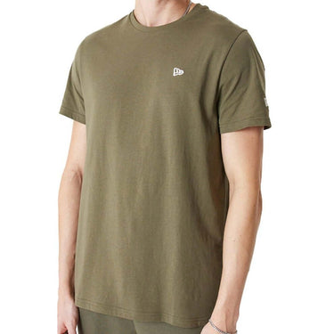 New Era Mens Essentials T Shirt New Olive White For:Men, Type:T-Shirts & Vests