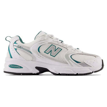 New Balance Trainers Womens 530 White with Silver Metallic and Vintage Teal by New Balance - Durable Design with comfort, quality and modern style