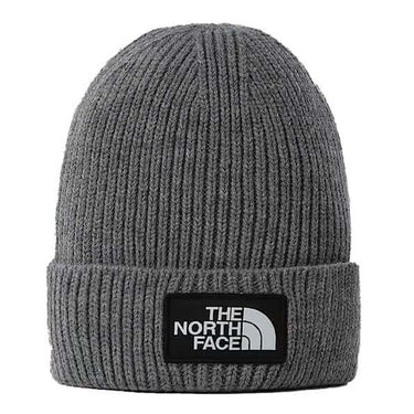 The North Face Accessories Mens TNF Box Logo Cuffed Beanie TNF Grey by North Face - Heritage Style with comfort, quality and modern style