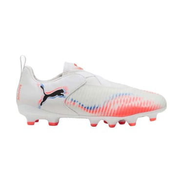 Puma Football Kids Future 8 Match Laceless FG/AG White / Black / Glowing Red by Puma - Durable Design with comfort, quality and modern style