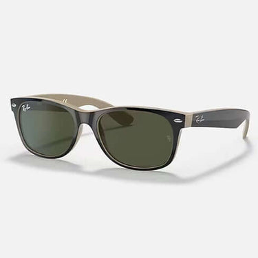 Ray-Ban Sunglasses New Wayfarer Colour Mix Polished Black / G-15 Green by Ray-Ban - Durable Design with comfort, quality and modern style