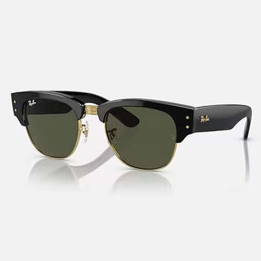 Ray-Ban Sunglasses Mega Clubmaster Polished Black On Gold / G-15 Green by Ray-Ban - Durable Design with comfort, quality and modern style