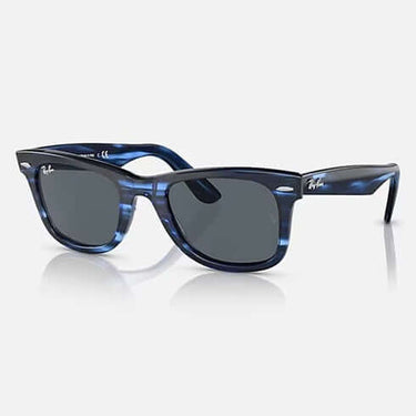Ray-Ban Sunglasses Original Wayfarer Bio-Based Polished Striped Blue / Blue by Ray-Ban - Classic Footwear with comfort, quality and modern style