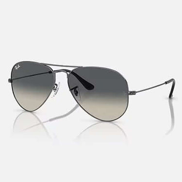 Ray-Ban Sunglasses Aviator Gradient Polished Gunmetal / Grey by Ray-Ban - Heritage Style with comfort, quality and modern style