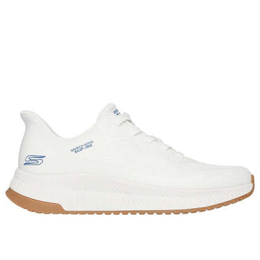 Skechers Trainers Mens Slip Ins BOBS Sport Squad Chaos 4 White by Skechers - Everyday Comfort with comfort, quality and modern style