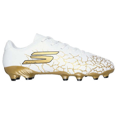 Skechers Football Junior SKX_ 1.5 Jr Youth FG White Black Gold by Skechers - Timeless Look with comfort, quality and modern style