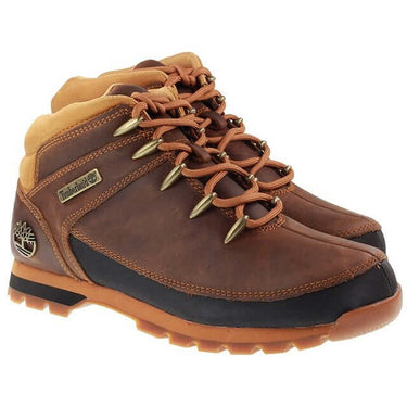 Timberland Boots Mens Euro Sprint Hiker Medium Brown Leather For:Men, Type:Boots & Shoes