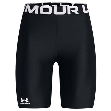 Under Armour Womens Heatgear 8" Shorts Black White For:Women, Type:Leggings
