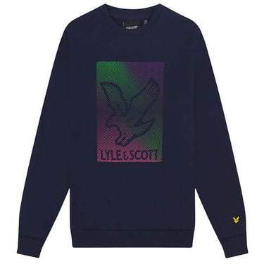 Lyle and Scott Kids Dotted Eagle Graphic Sweatshirt Navy by Lyle And Scott - Classic Footwear with comfort, quality and modern style